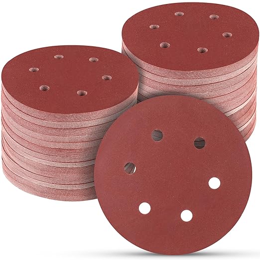 100 PCS 6 Inch Sanding Discs 600 Grit Hook and Loop Sandpaper, Round Orbital Sand Paper Discs for Sander