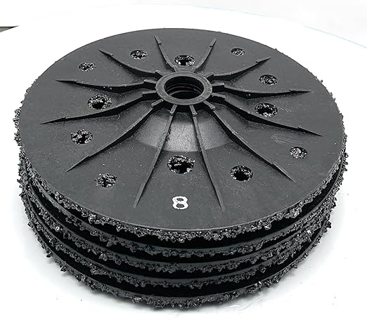 SIGNI 5 Pack SiC Plastic Back Grinding Wheel for Granite/Marble/Concrete and Glasses (7 INCH, 8 GRIT)