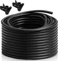 120FT 1/2 inch Split Wire Loom Tubing Kit with 2 Clamps - Flexible Abrasion Resistant Conduit for Automotive, Mechanical Cable Protection