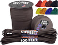 BORED? PARACORD! 550 lb Paracord - Ideal for Crafting, Camping, DIY Projects, Active & Military Outdoors - Strong Survival Rope - Tactical Parachute Cord Type III - Coyote Brown 100 Feet