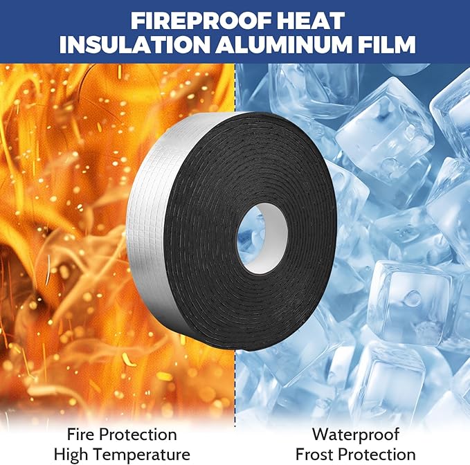 DGSL Pipe Insulation Wrap, 2" Wide X 33 Ft (1 Roll) Pipe Insulation Foam Tube, Self-Adhesive AC Line Insulation for Winter Freeze Protection