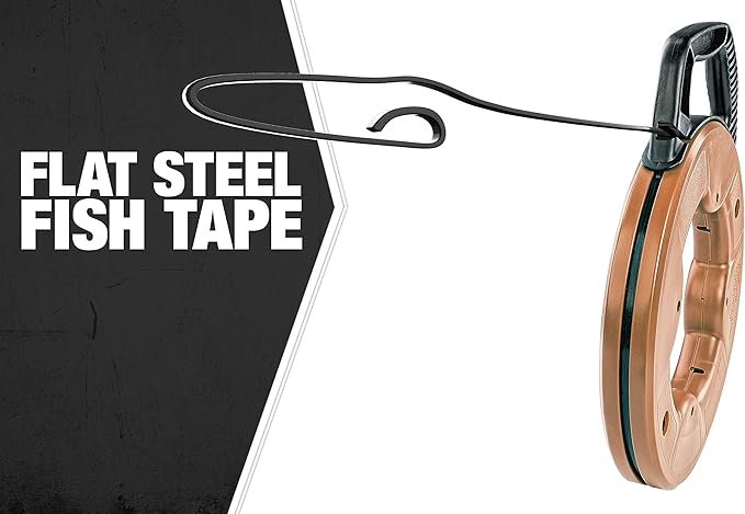 Southwire 58279740 1/4 in. 25 ft. Flat Steel Fish Tape