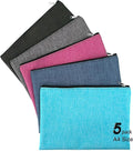 5 Pack Canvas Zipper Tool Bag Set, 13.3 x 9.4 14.4oz Heavy Duty Waterproof Multipurpose Utility Multi Tool Storage Pouch Case for Organizing and Sorting Household Tools, Spare Parts (5 Colors)