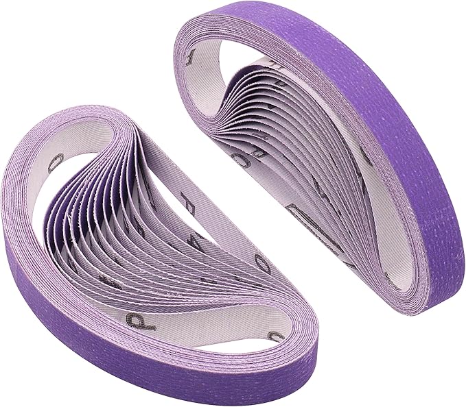 1/2 x 12 Inch Replacement Belts for Work Sharp, 30 Pcs 400 Medium Grit Knife Sharpener Sanding Belts Kit for Official Work Sharp (WSKTS & WSKTS-KT/Mk.1 & Mk.2) Knife & Tool Sharpener