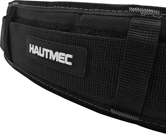 HAUTMEC 3.5 Inch Heavy-Duty Tool Belt, Adjustable Foam Padded Work Belt with 1680D Wear-Resistant Fabric for Waist Sizes 30-46", Compatible with Most Tool Pouches, Clips & Holders – HT0141