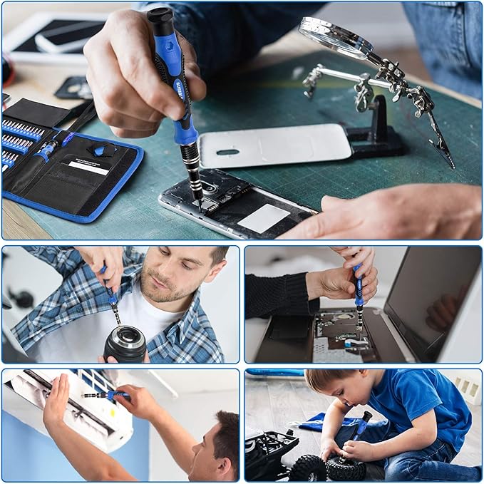 STREBITO Electronics Precision Screwdriver Sets 142-Piece with 120 Bits Magnetic Repair Tool Kit for iPhone, MacBook, Computer, Laptop, PC, Tablet, PS4, Xbox, Nintendo, Game Console
