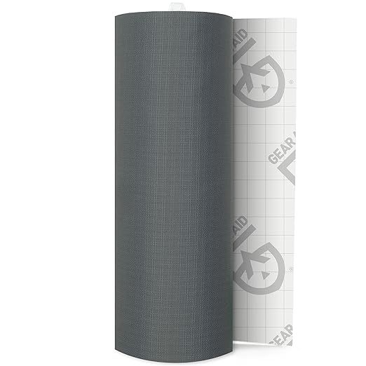 GEAR AID Tenacious Tape 3”x20” Fabric and Vinyl Gear Repair Tape, Quickly Fix Holes and Rips in Puffy Jackets, Rain and Snow Gear, Tents, Sleeping Bag and More, Gray, 2 Pack