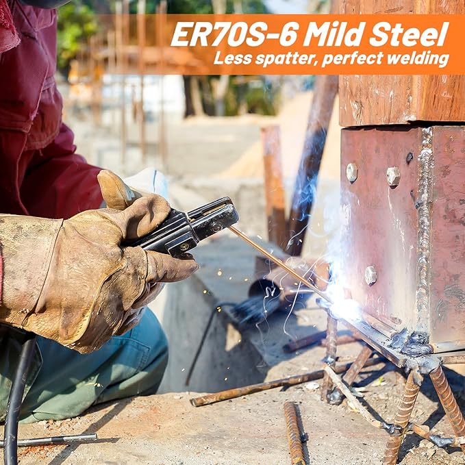UNIFAMILY 1LB TIG Welding Rod ER70S-6, 1/16" x 16"Mild Steel TIG Welding Rods, Carbon Steel TIG Welding Filler Rod, Low Splatter Corrosion Resistance, Tig Filler accessories (1/16" x 16" 1LB)