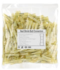 250PCS Yellow Heat Shrink Butt Connectors AWG12-10,haisstronica Marine Grade Heat Shrink Wire Connectors,Tinned Red Copper 1mm,Waterproof Insulated Crimp Butt Splice Electrical Connectors