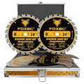 FOXBC 8" Carbide Stacking Dado Blade Set for SawStop, Jet, Dewalt, Bosch Saw - 14 Pieces