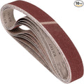 10 Pcs Sanding Belts 1-1/2 x 30 Inch 40 Grit Aluminum Oxide Abrasive Sandpaper for Belt Sander Metal Grinding Wood Working Weld Rust Removal
