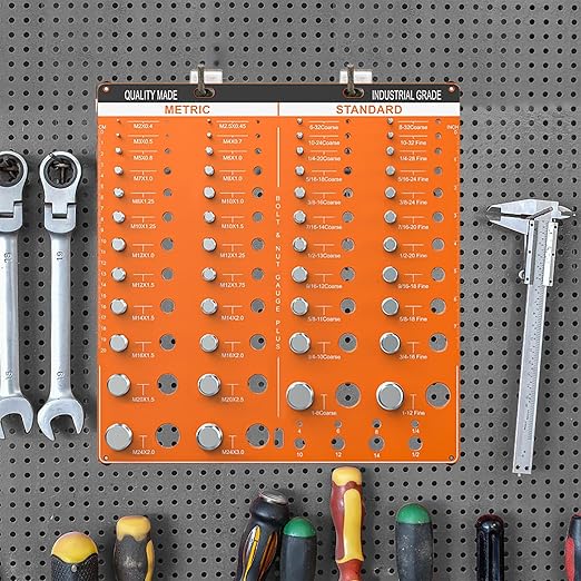 54 Nut Thread Gauges Checker Standard and Metric Checker Used A Standard Gauge to Set Pitch and Thread for The Chaser Thread Gauge with 22 Standard and 24 Metric Bolt and 8 Drill Bit Gauge