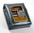 GUARD SHIELD Super Heavy Duty Green/Silver Poly Tarp Cover 12x20 Feet Waterproof 16mil Thick UV and Tear Resistant Tarpaulin with Grommets and Reinforced Edges