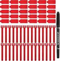 Cable Labels & Reusable Hook and Loop Fastening Ties Set - 30 Pcs Cord or Wire Labels & 30 Pieces Cable Tags for Electronics, Home & Office Cord Management