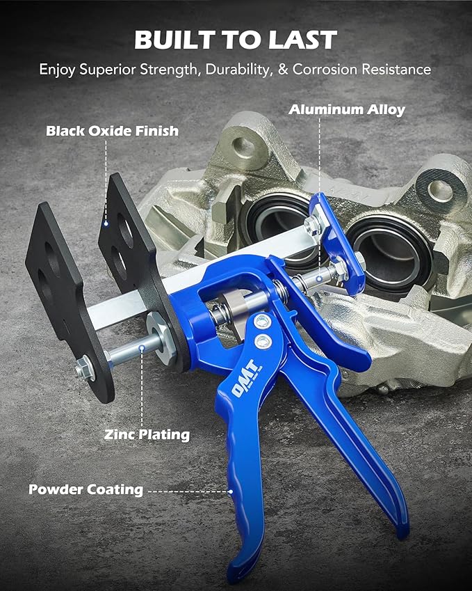 Orion Motor Tech Caliper Piston Compressor Tool, Heavy Duty Brake Caliper Compression Tool for Single Dual Quad Piston Brake Pad Replacement, Disc Brake Piston Compressor Tool for Most Cars & Trucks