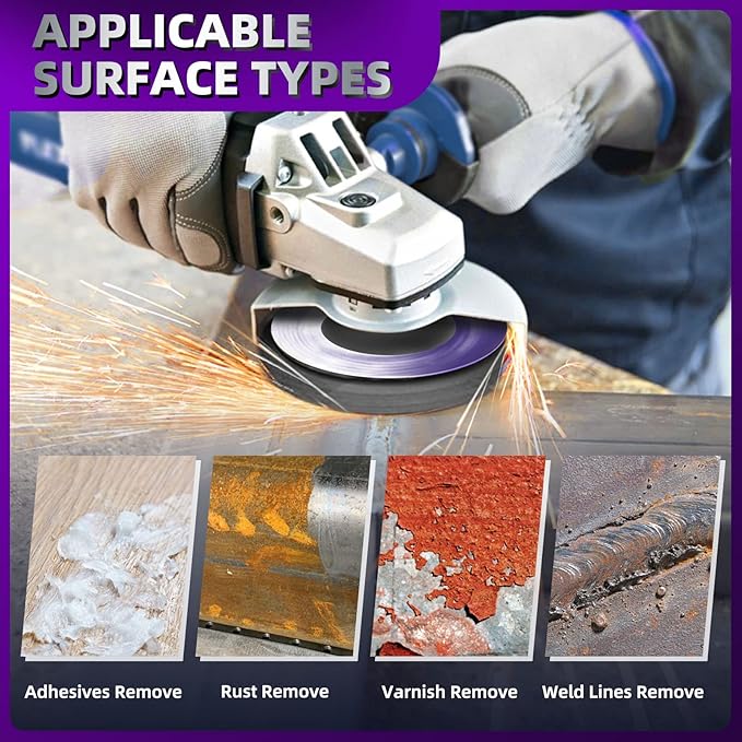 10 Pack Strip Discs 4-1/2 Inch Quick Stripping Wheel Paint Stripper for Angle Grinder Clean and Remove Paint Coating Rust Welds Oxidation for Metal and Wood (4-1/2" x 7/8")