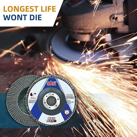 Sali 24 Pack Flap Disc 80 Grit 4.5" x 7/8-Inch Sanding Disc Bevel Type #29 Premium and Industrial Grade Angle Grinder Grinding Wheel High Performance Edge Grinding
