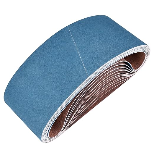 4 x 24 Inch Zirconia Sanding Belts, 12Pcs 3Each of 40/60/80/120 Assorted Grits, Belt Sander Sanding Belt for Knife Blade Sharpening, Metal Polishing, Derusting, Woodworking