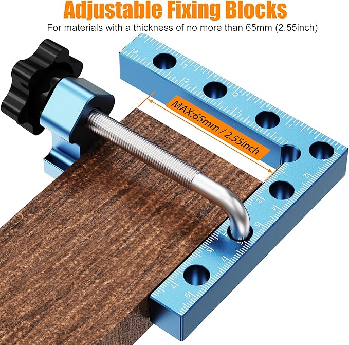 90 Degrees Positioning Squares, Right Angle Squares with 4 Clamps, Aluminium Alloy L-Type Corner Clamp Woodworking Clamping Tool for Picture Frames, Boxes, Cabinets (3.93in)