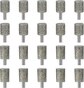 Stone Carving Set Diamond Burr Bits Compatible with Dremel, 46Grit 150Grit 20PCS Polishing Kits Rotary Tools Accessories with 1/8'' Shank for Engraving, Grinding, Stone, Rocks, Jewelry, Glass