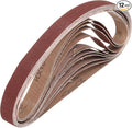 HARFINGTON 1 x 30 Inch Sanding Belts, 12 Pcs 100 Grits Aluminum Oxide Abrasive Belt Sander File Belt for Woodworking, Metal Polishing, Knife Sharpener