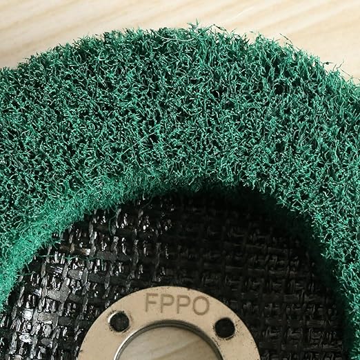 5Pcs 4.5" x 7/8" Nylon Fiber Flap Disc Polishing Grinding Wheel,Scouring pad Buffing Wheel for Angle Grinder, Polishing Tools,Abrasive disks for Power-Operated Grinders (Grit 180)