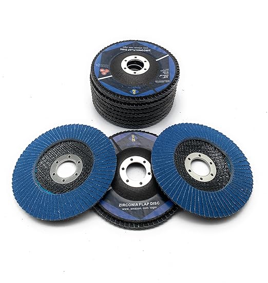 SIGNI 10-Pack Premium Zirconia Abrasive Flap disc for Angle Grinder Grinding Metal Steel (4.5 inch T29 120#)