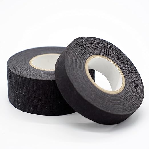 10-Roll Wire Harness Tape 3/4"×49' – Automotive Electrical Cloth Tape, Hand-Tear, No Residue