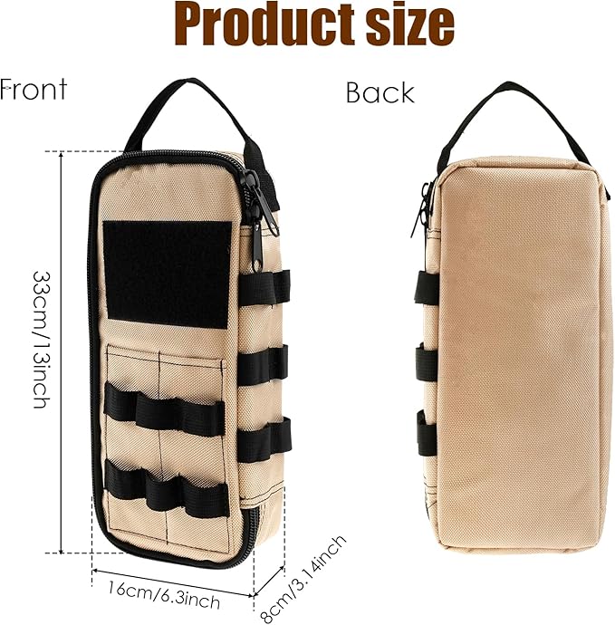 2 Pack Small Tool Bags, Portable Tool Box Organizer, Heavy Duty Tool Storage Bag with Zipper Work Tote for Repairman, Electrician, Carpenters