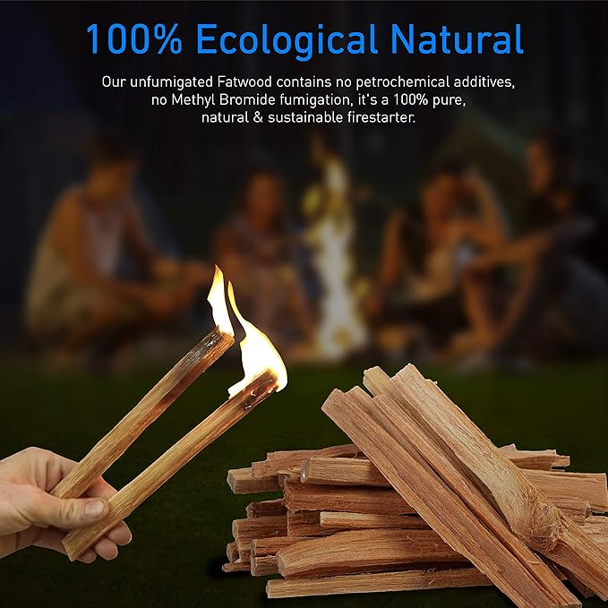 Eco-Stix Fatwood Fire Starter Kindling Firewood Sticks Bulk Packaged Firestarters 100% All Natural Resi ECOSTIX 25LB