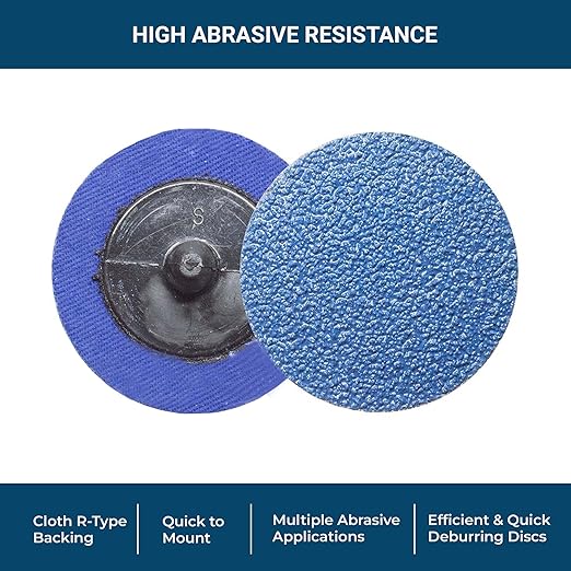 Benchmark Abrasives 3 Inch Sanding Discs Quick Change Zirconia Sanding Discs, Drill & Die Grinder Sanding Disc - Deburring Polishing Rust Remover for Metal Paint Stripper (25 Pack), 60 Grit