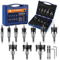 10PCS Hole Saw Set (5/8" to 2-1/8") for Metal, Stainless Steel, Wood, Fiberglass