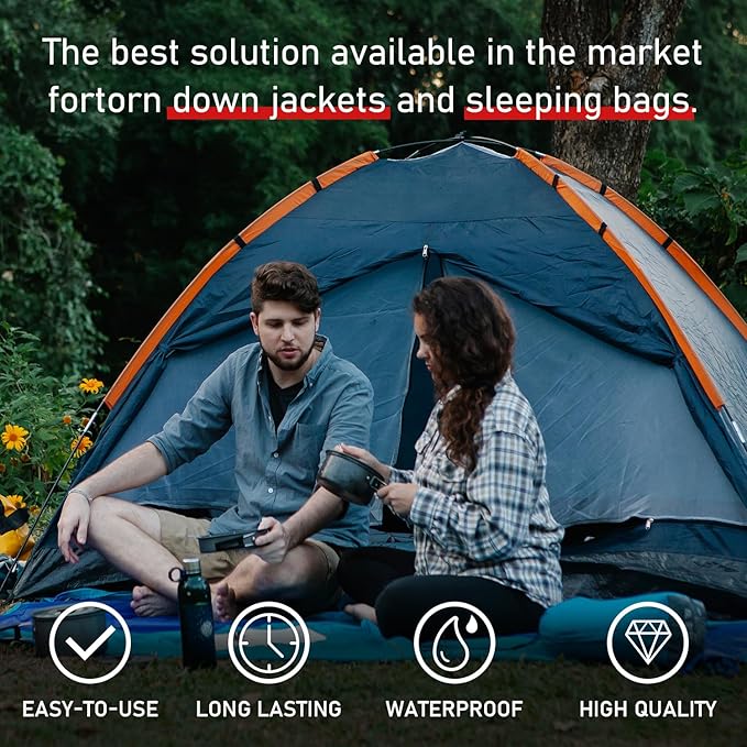 Down Jacket Repair Patches - Highly Effective Repair of Nylon Fabric, Waterproof Self-Adhesive Repair Patch for Down Jackets, Tents, Raincoats, Outdoor Equipment
