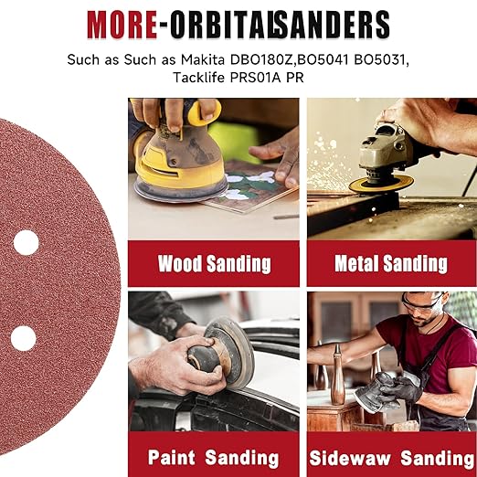 100 PCS 6 Inch Sanding Discs 2000 Grit Hook and Loop Sandpaper, Round Orbital Sand Paper Discs for Sander