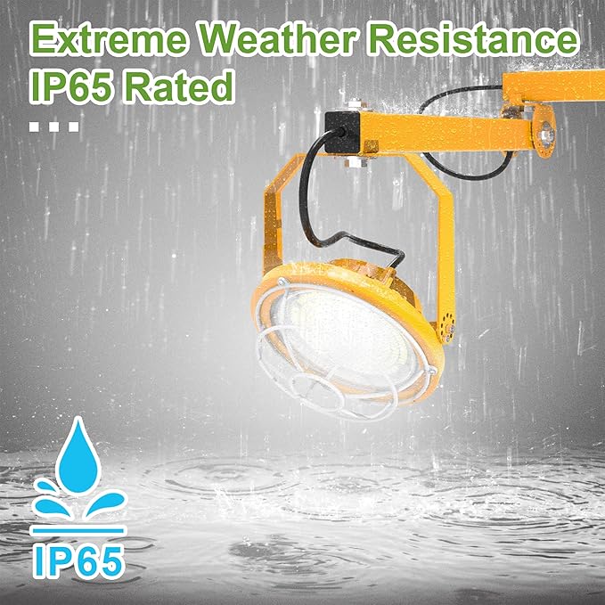 30W LED Loading Dock Lights with 40” Swing Single Folding Arm, 5000K 4,200 Lumen 360° Rotatable Lamp Head, IP65 Rated, UL Certified Workbench Light for Trailers, Docks, Warehouses, Container (30W)