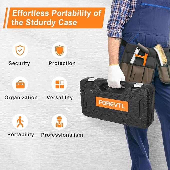 Rivet Nut Tool Kit - FOREVTL 16" Rivnut Tool Kit with 13 Metric and SAE Mandrels, 150 PCS Rivet Nut Assortment Kit, Rugged Carrying Case