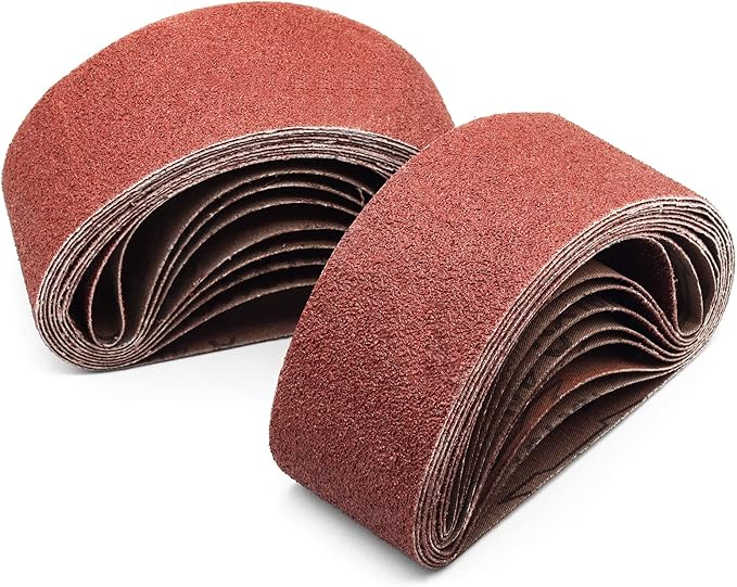 3x18 Inch Sanding Belts, 8 PCS Each of 40 60 80 Grit,24 Pack Aluminum Oxide Sander Belt Craftman Belt Sandpaper