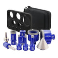 SHDIATOOL Diamond Drill Core Bits Kit Hole Saw Sets Diamond Drill Mould Guide for Drilling Porcelain Tile Marble Ceramic Granite with Hollow EVA Guide Jig 10pcs(6/8/10/35/50/65/10/25mm/2inch/HEX)