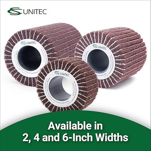 C.S. Unitec PTX Interleaf Combi Wheel | 80 Grit Metal & Wood Finishing Tool Wheel | 4" Diameter x 6" Wide (47322)