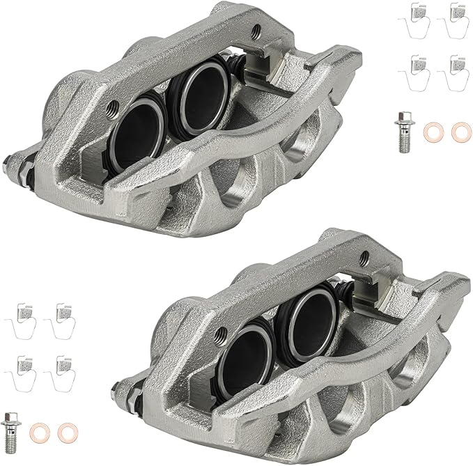 Torchbeam Front Brake Calipers Set for Dodge 2006-2008 Ram 1500 5.7L, Dodge 2005-2008 Dakota, Dodge 2006-2008 Ram 1500 4.7L, Front Left and Front Right Calipers Replace # 18B5008+18B5009