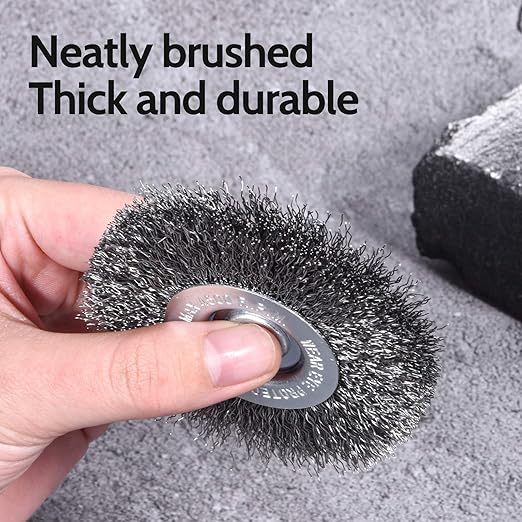 HOYIN 18PC Wire Wheel Cup Brush Set | Coarse Crimped Carbon Steel | 1/4" Hex Shank | 3PACK of 6 Pieces | Ideal for Drills