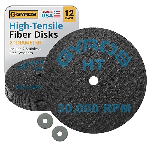 Gyros HT 11-32208/12 Fiberglass Reinforced Cut Off Wheel, 2-Inch Diameter, 12-Pack by Gyros