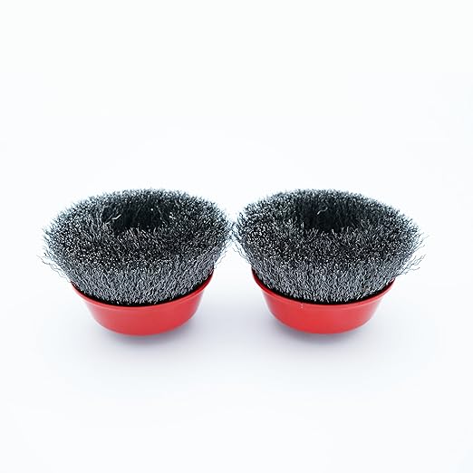 4 Inch Wire Cup Brush Set for Angle Grinder Ideal for Paint Stripping and Heavy Duty Conditioning, 5/8-11 Threaded Arbor (2)