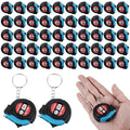 50 Pcs Mini Tape Measure Keychain 1 m/ 3 ft Retractable Pocket Etractable Small Measuring Tape Keychains with Lock Bulk Pocket Measuring Keychain for Construction Birthday Party Favors School Stuff