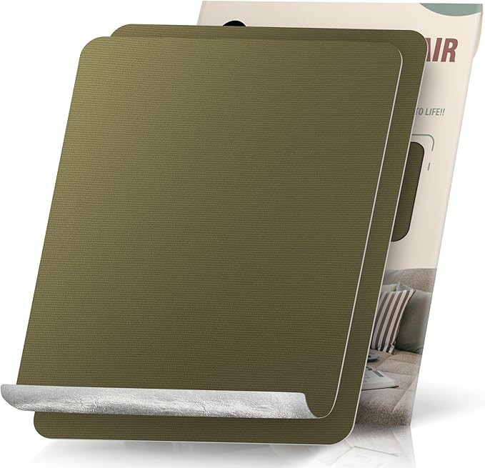 OAZ 2 Pieces 9 x 11 inch Canvas Repair Patches Canvas Fabric Patch Self-Adhesive Canvas Repair Tape Waterproof Outdoor Gear Repair Patch Kit for Boat Cover Awning Sofa Chair Couch Tent Bag (Green)