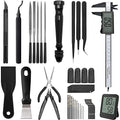 3D Printer Tools Kit, Quality 3D Printing Tool Kit for Model Measuring/Finishing/Deburring/Drilling, 3D Printer Accessories for All FDM/SLA Printers Removing Support, Cutting Filament