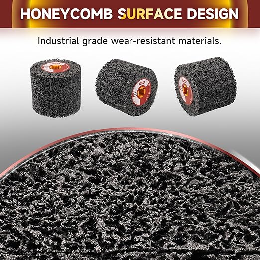 Abrasive Drawing Wheel Surface Conditioning Tool 60 Grit 120 x 100 x 19 mm Wire Drawing Burnishing Polishing Wheel for Wood Metal Surface Polishing 4.7"x 4"