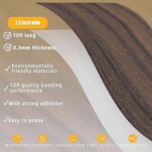 GSCIT Club Wood Grain Repair Tape, 2.3 inch X 15ft Self Adhesive Walnut Grain Repair Patch for Tables, Chairs, Baseboards, Doors, Windows, Floors, Handicraft DIY.