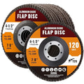 10 Pack Aluminum Oxide Flap Discs 4 1/2 for Angle Grinder 120 Grit 7/8” Arbor Flap Wheel for Rust Removal, Sanding and Finishing, T29