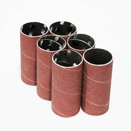 Dark Stone Sanding Sleeves for Spindle Sander 4-1/2" x 2" (80 Grit), 6 Pack
